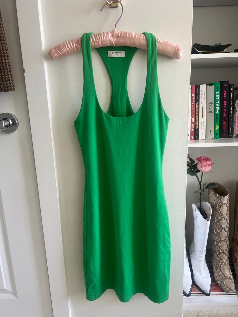 Babaton Green Racerback Mini Dress